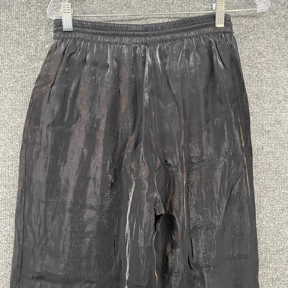 Jamie Sadock Pants Womens M Black Pull‎ On Tapered Joggers Athleisure 90s Golf